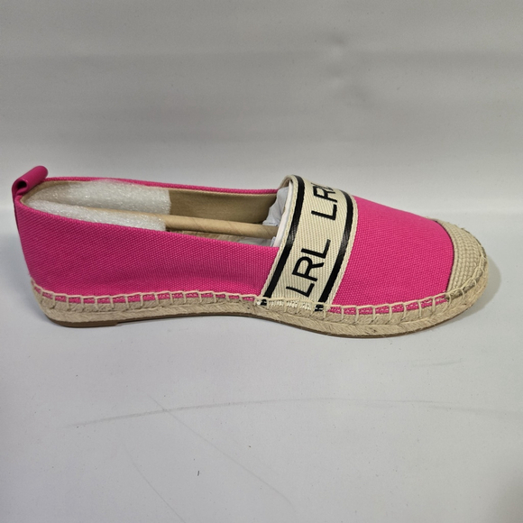 Lauren Ralph Lauren Caylee Flat Espadrilles Shoes Pink 6 NIB Travel Vacation - Picture 3 of 12